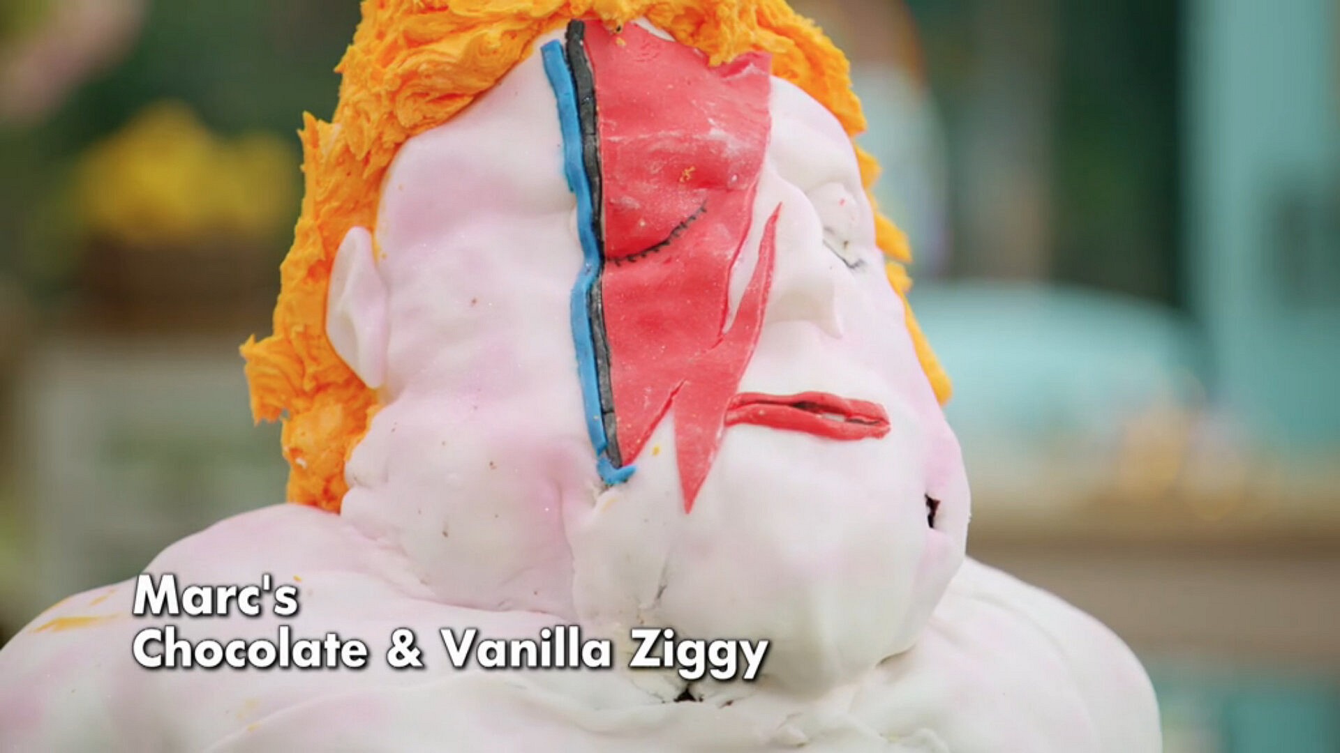 Marc's Ziggy Stardust bust cake.  © The Great British Bake Off/Channel 4
