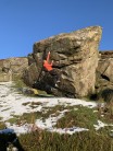 Winter climb at the NOS boulder