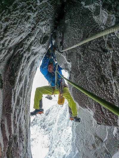 About to head into the crux move on Darth Vader  © Rob Brown