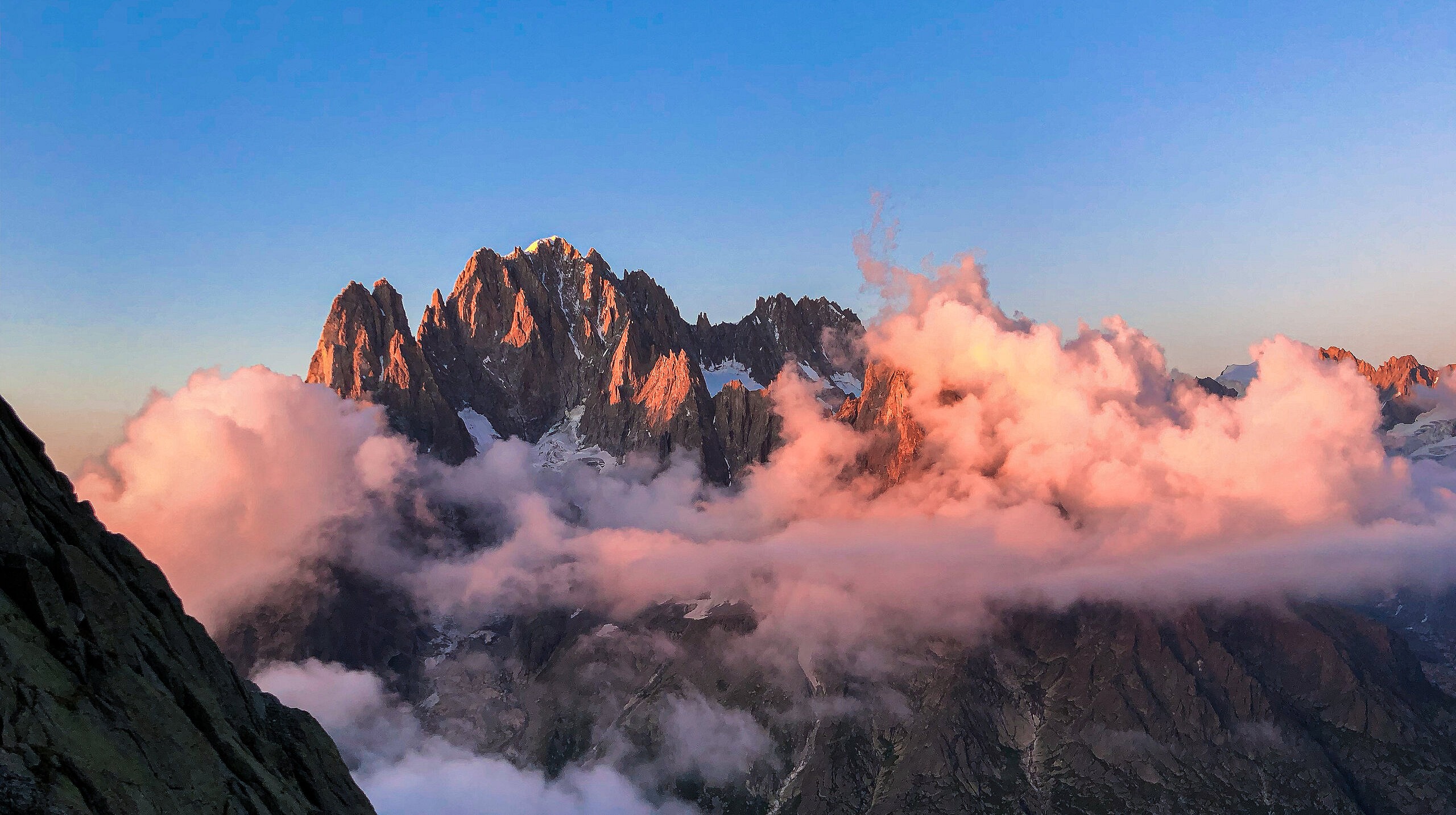 Les Drus, sunset after the storm.  © LucaC