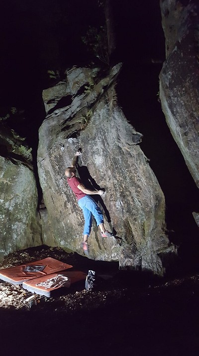 Tom Gore on The Coal Face (7A+)  © Tom Gore Collection