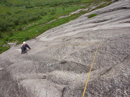 The lovely slab pitches on The Pause  © Michael Porter