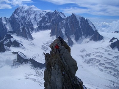 on summit of Dent du Geant, July 2005  © svenac