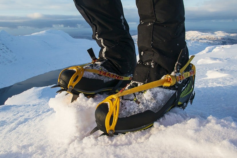 A decent fit with Grivel Air Tech crampons  © Dan Bailey