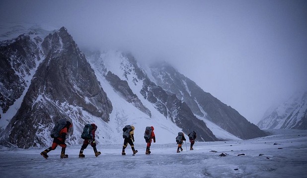 An all-Nepali team made the historic first winter ascent of K2.  © Nirmal Purja