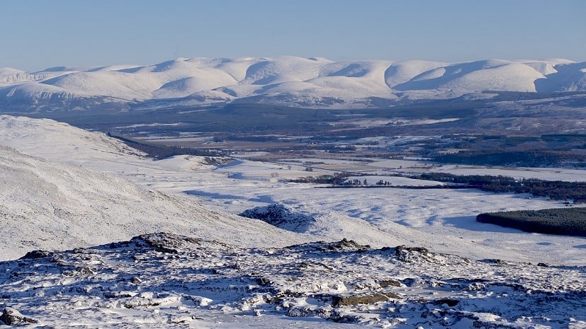 Hills of home: the Cairngorms from above Newtonmore  © Cameron McNeish