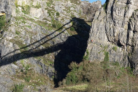 Unknown climber on Suspension Bridge Arete  © fammer
