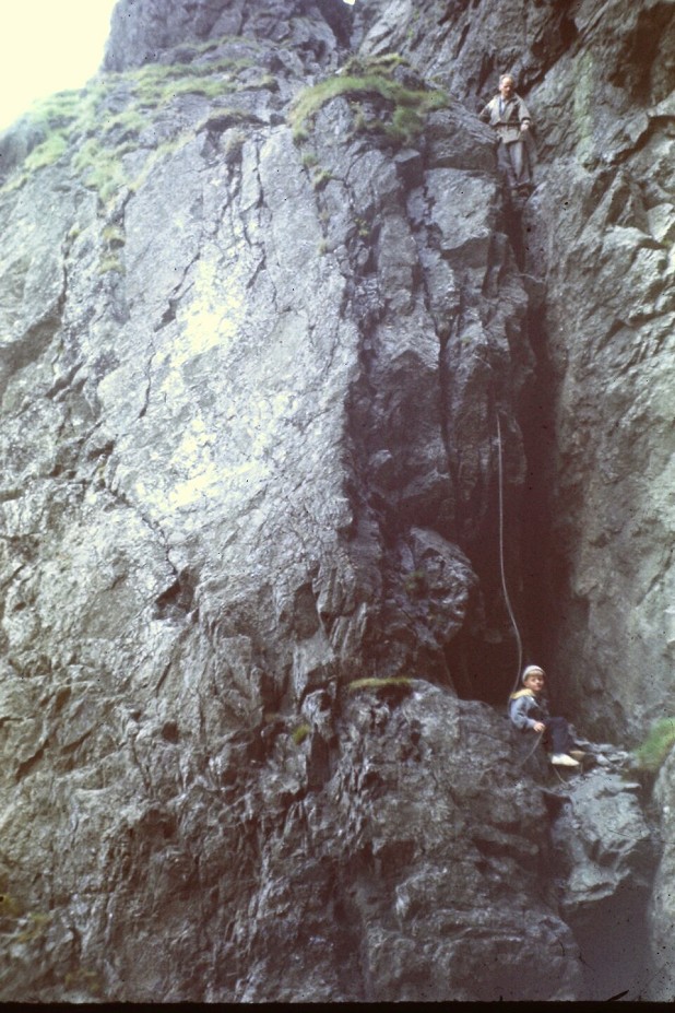 Rob and his dad on South Chimney (D), Dow Crag  © Rob Matheson Collection