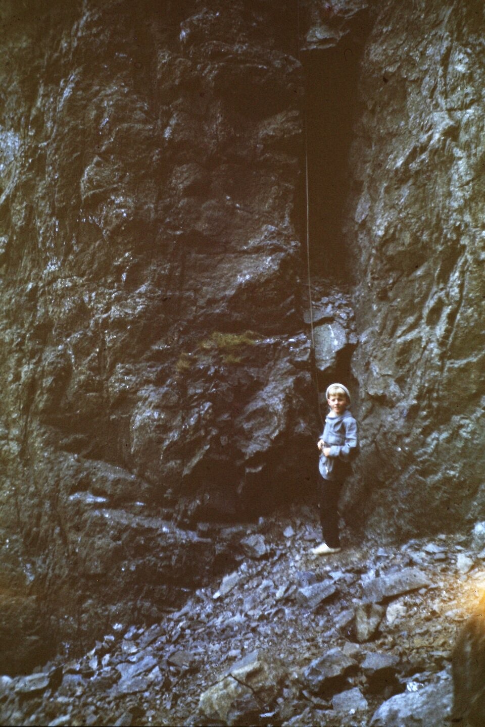 knew my Dad was concerned when he took me out, particularly when leading, and looking down to see his frail young son belaying   © Rob Matheson Collection