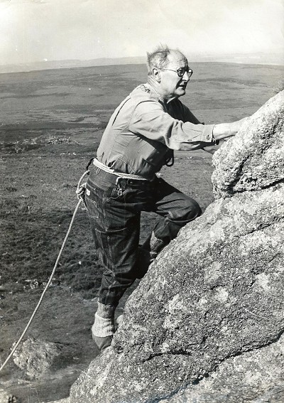 Admiral Lawder climbing at Haytor after retirement during the ‘50s  © Admiral Lawder Collection