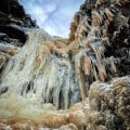 Shining Clough waterfall pitch - solid ice