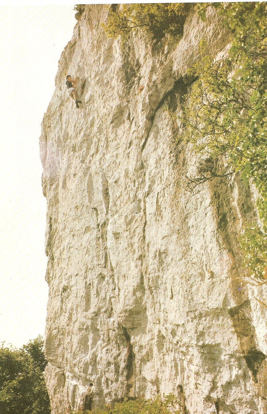 Soloing Great Wall, Craig y Forwyn, 1982.  © Elaine Owen