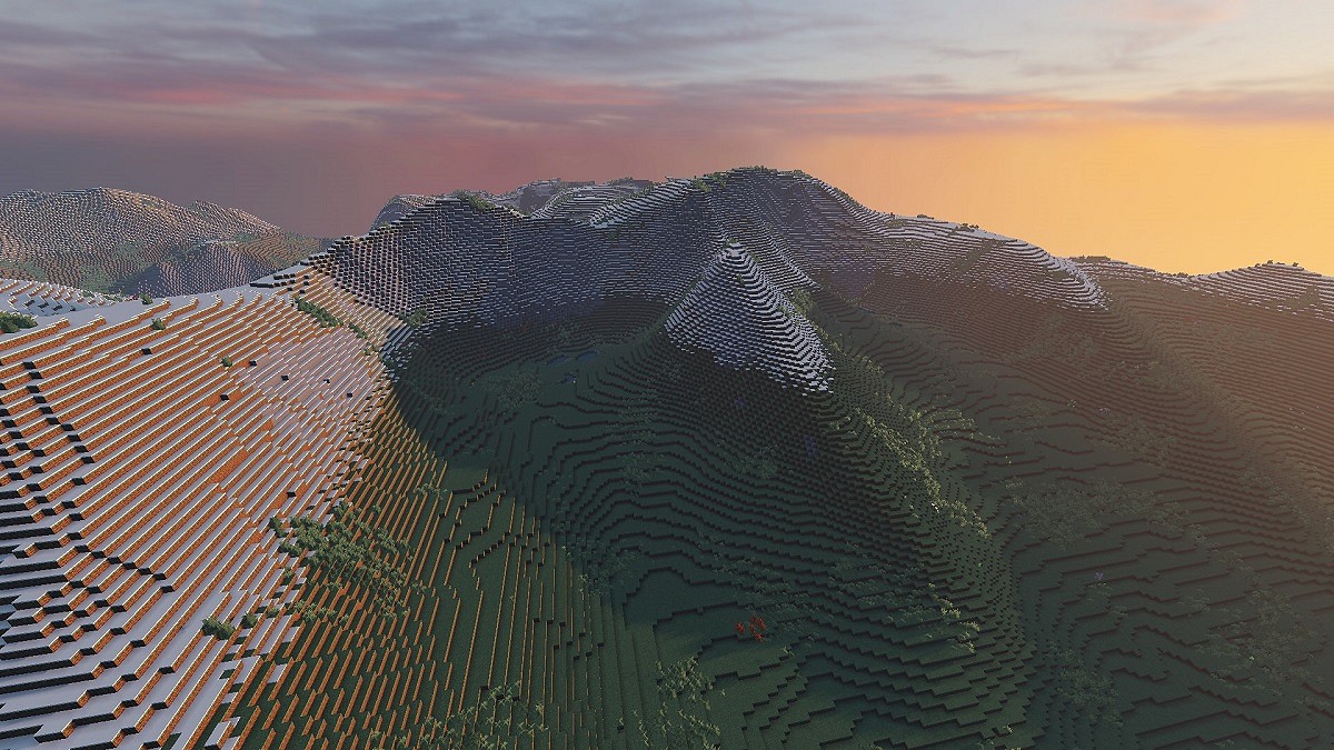 Cairngorm's Northern Corries, in familiar Minecraft rendering  © Minecraft
