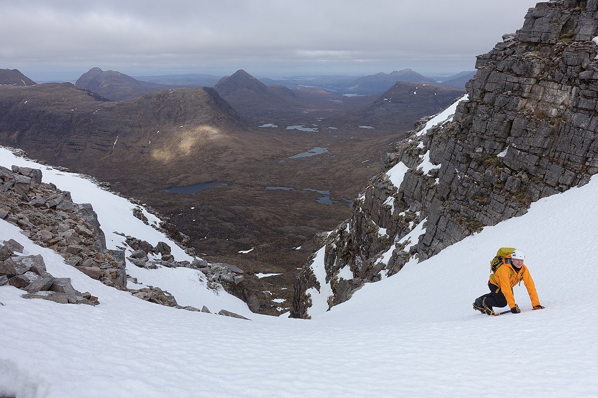 Working up a sweat on Liathach, but the new Gore Pro feels breathable enough to cope  © Dan Bailey