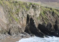 Unclimbed cliffs above Com Dhíneol.