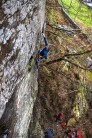A rest on the route Drone On, 6b+