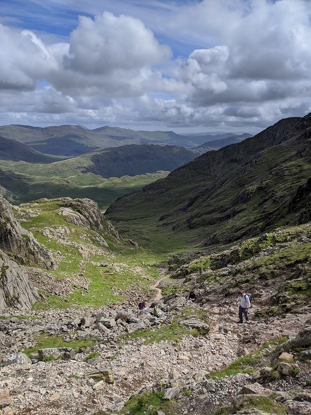 On the way up Scafell Pike from Great Moss: crowds conspicuously absent on this side of the hill!  © Chris Scaife