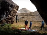 Autumn bouldering in the Celtic Jumble.