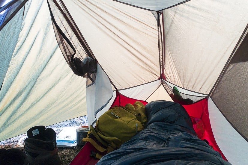 There's a big floor area and loads of usable headroom thanks to the broad, steep-sided tent shape  © Dan Bailey