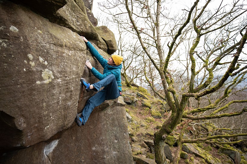 Articulated knees and stretchy fabric mean utilising flexibility won't be an issue  © Theo Moore - UKC