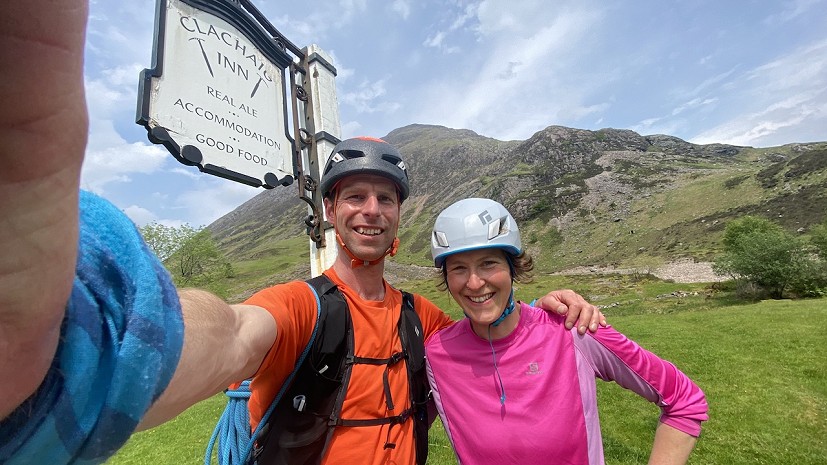 Finishing smiles at the Clachaig Inn - time for a pint!  © Keri Wallace