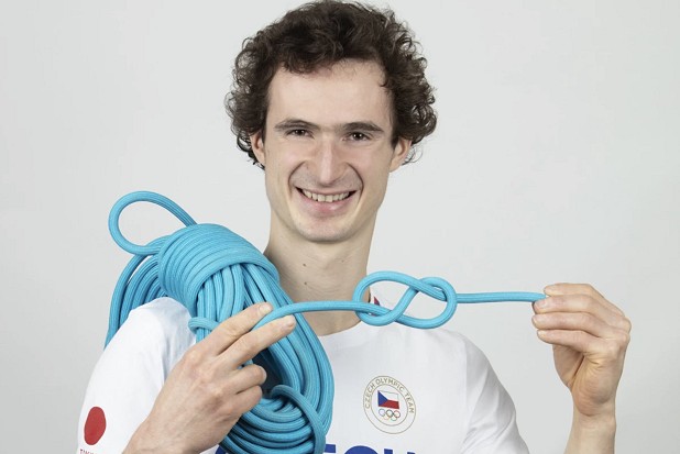 Adam Ondra in his Czech Olympic Team kit.   © www.olympijskytym.cz