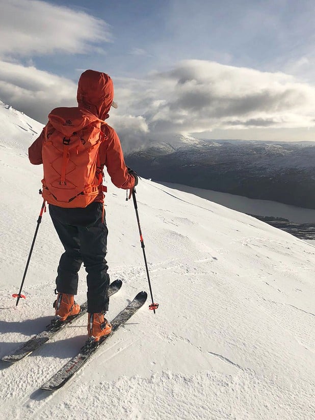 Gregory Alpinisto ski touring in the Lawers range  © Douglas Russell
