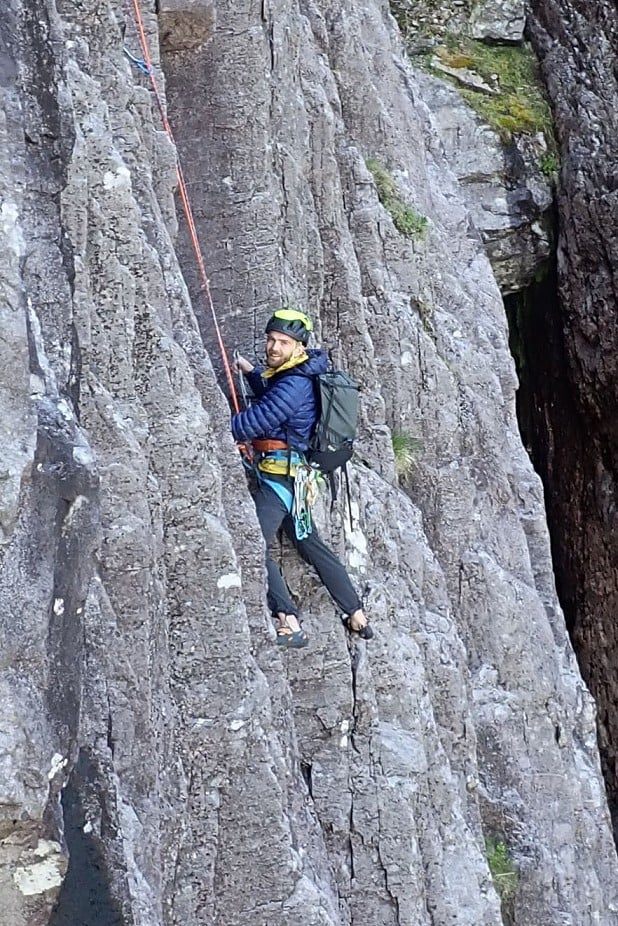 Stripped down, the Speed was fine for climbing multiple pitches on Slime Wall  © Iain Ballantyne