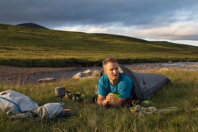 The Helium Bivvy on a summer evening in the Cairngorms  © Dan Bailey
