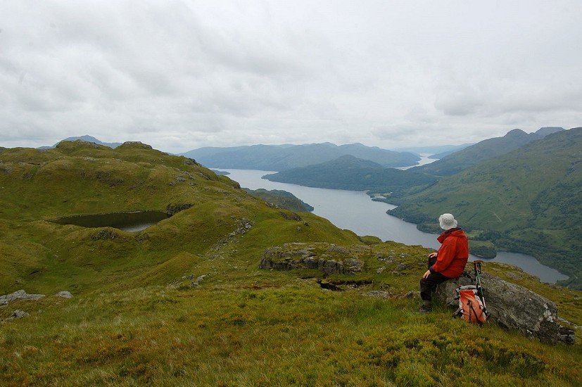 Alone on Beinn a' Choin. Could this beat busy Ben Lomond for its view of the Loch?  © Ronald Turnbull