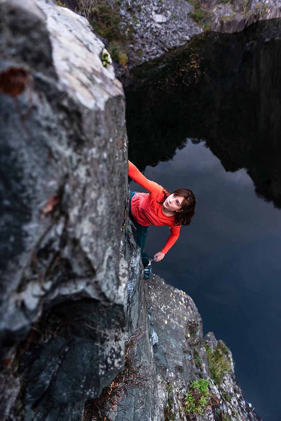 Anna Taylor climbing in action ahead of her Classic Rock tour  © Marc Langley