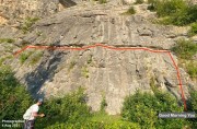 Topo of Good Morning You on Morning Slab in Main Area, Avon Gorge