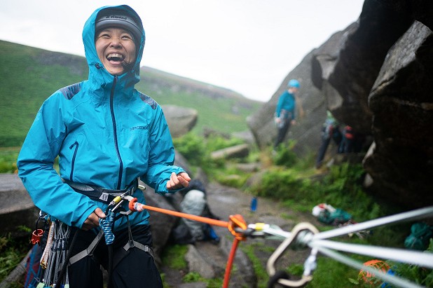 Wet weather activities included ground-based belay tuition, gear placement recaps and assembling abseils/anchors.  © Roxanna Barry