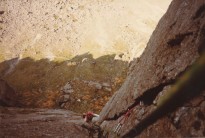 Pete Burden on the second pitch of Engineer's Slabs.