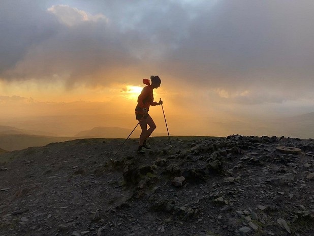 Sunrise on Blencathra during the attempt  © Damian Hall
