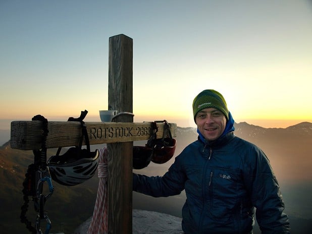 Dan on the summit of Rotstock  © Dan Aspel collection