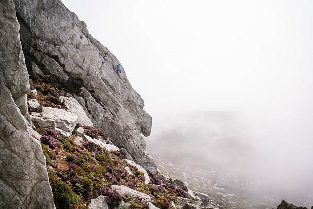 Atmospheric climbing on Holyhead Mountain  © Jake Webb