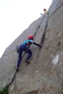 Els de Zwart showing good style on the twin cracks of Pitch 3.