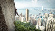 This Photo was taken when Dennis kwok climbing on " Poison Ivy" 8b+ at Central Crag, Hong Kong<br>© Tony Cheung