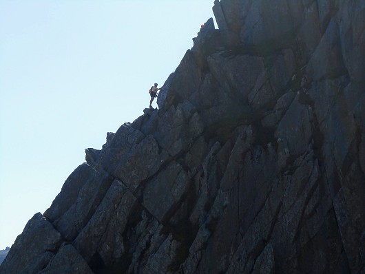 Climber on Gashed Crag  © Carole147
