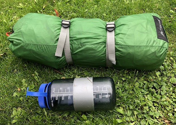The stuff sack is sized generously to make packing easy, and we like the compression straps   © Dan Bailey