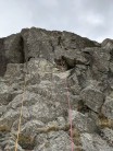 Pitch 2 without cutting corner of right-traverse to match Rockfax description