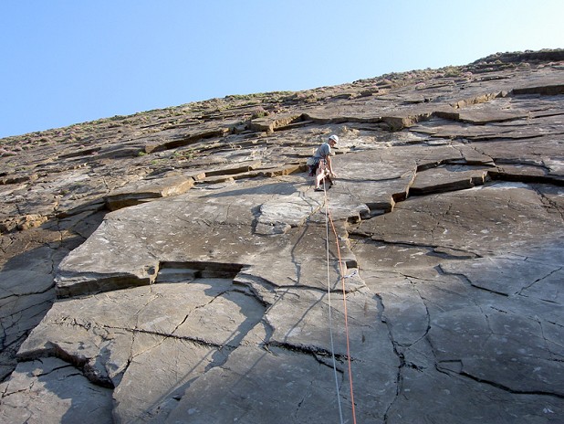 My first trip to Baggy, heading up the magnificent Midnight Cowboy  © Rob Greenwood - UKC