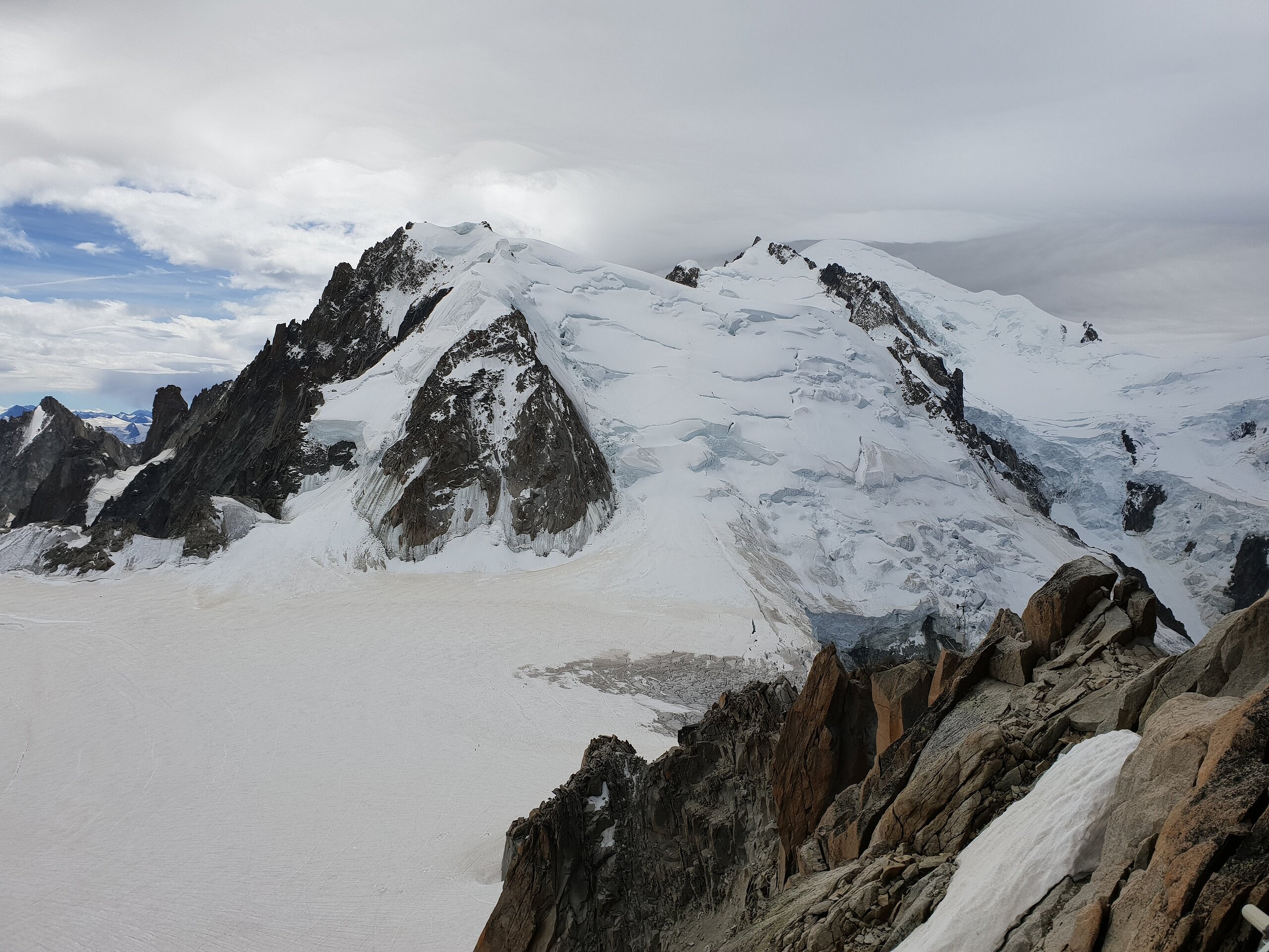 Storm clouds gather over Mont Blanc - or should that be Monte Bianco?  © Natalie Berry