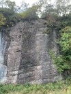 The cliff showing the area of the route