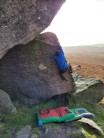 Kyle Lewin on Cleo's Edge at Burbage North.