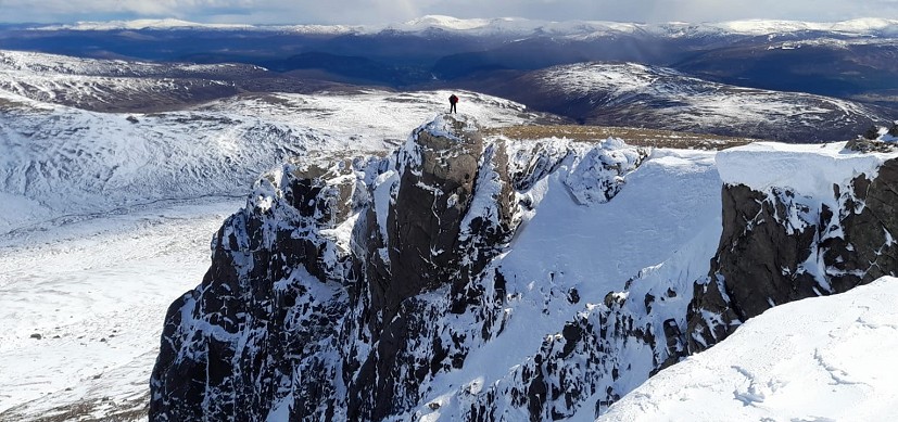 Rob on the summit of A' Chioch South top.  © Jules McKim