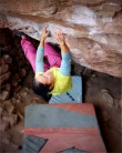 Sophie finding some small person beta through the crux
