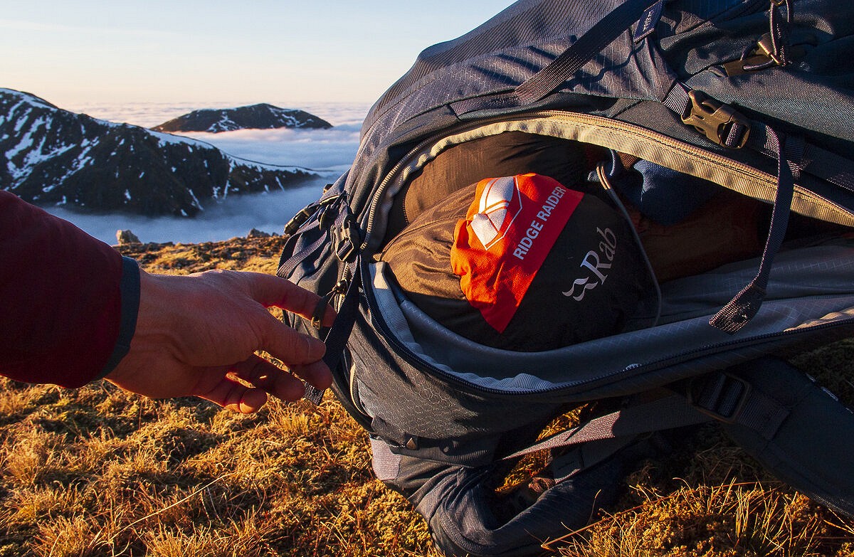 With a side zip and a bottom zip, you can always get to stuff buried deep in the pack   © Dan Bailey