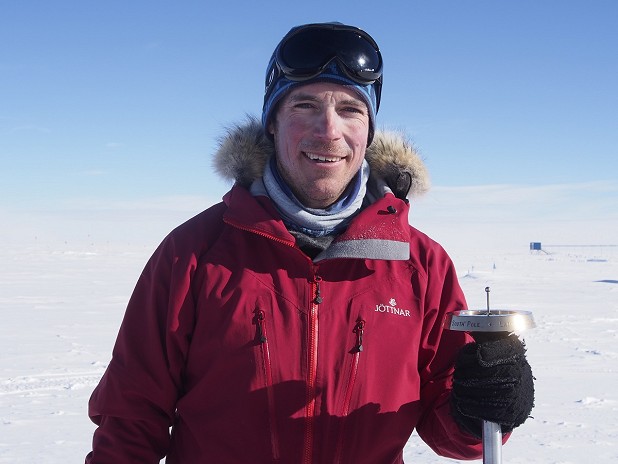 Zac Poulton at the South Pole  © Zac Poulton collection
